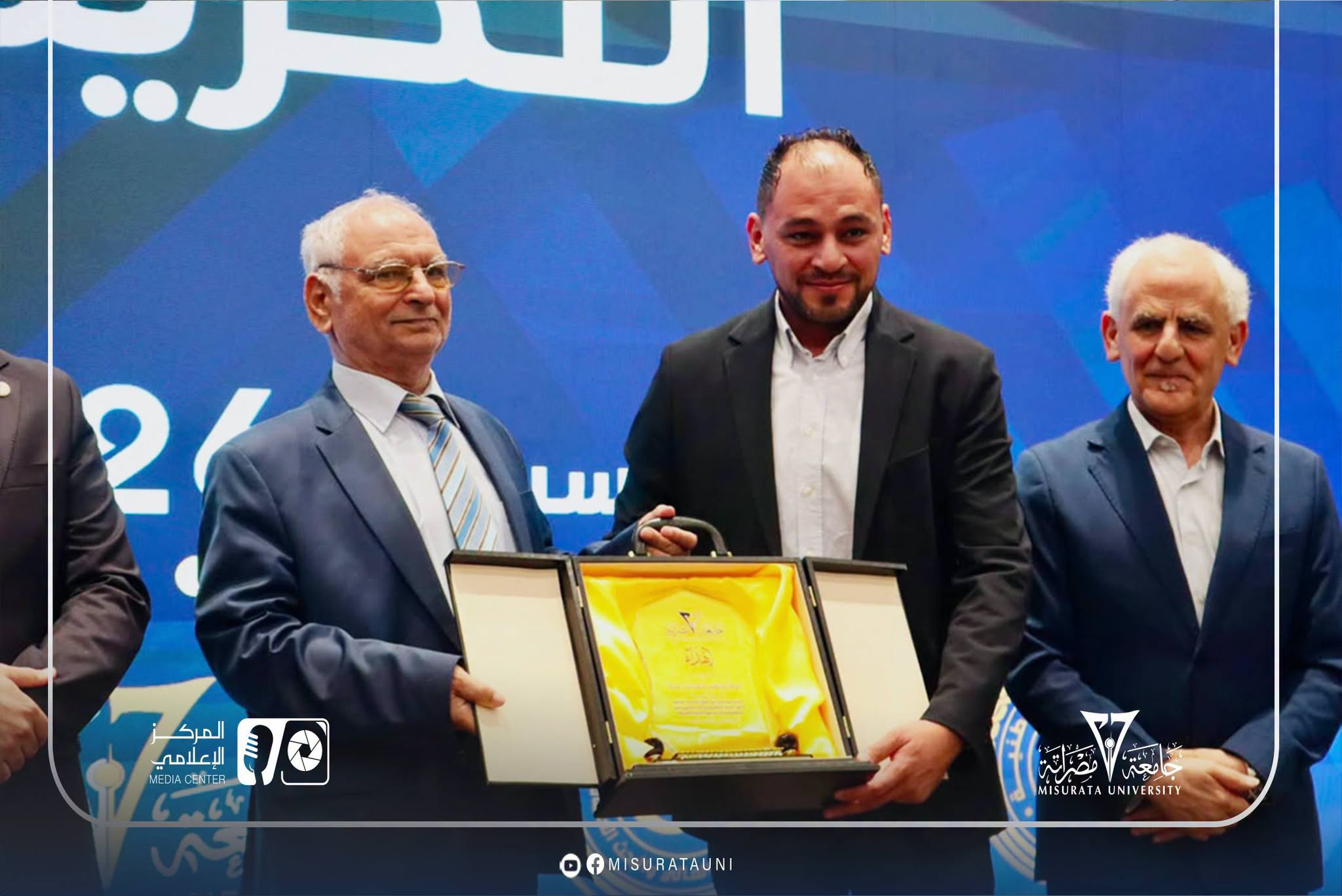 Misrata University opens a number of lecture halls and honors the second batch of PhD holders.
                     width=