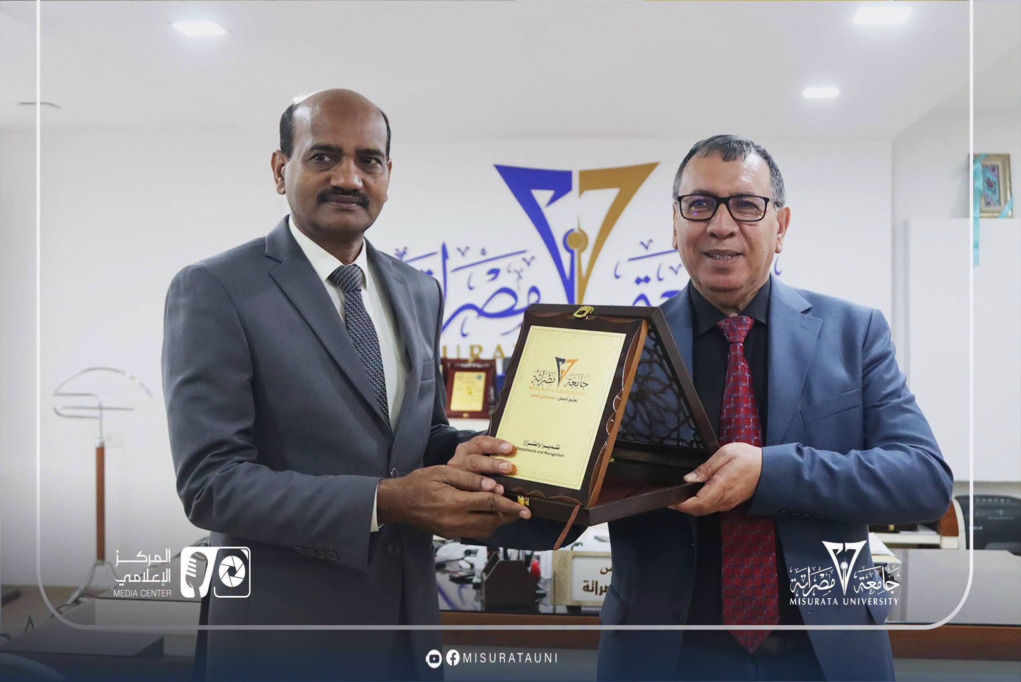 سفير جمهورية الهند يزور جامعة مصراتة لبحث سبل التعاون الأكاديمي والعلمي