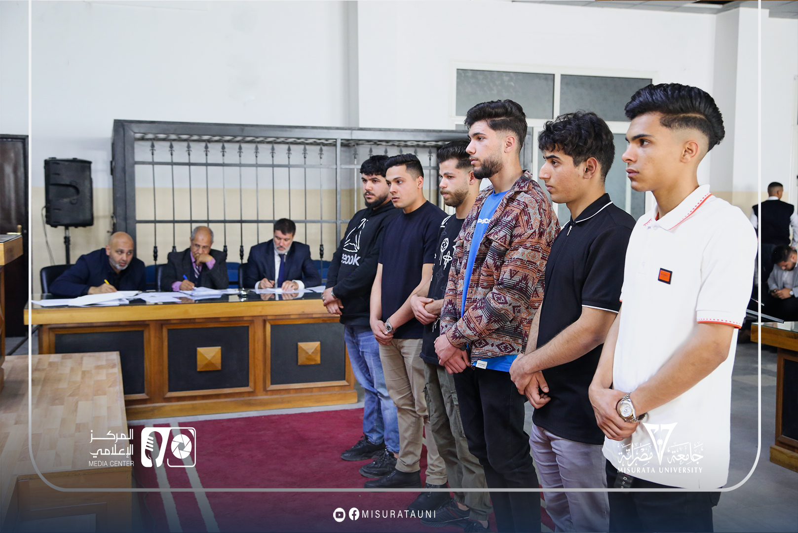 النسخة الأولى من المحكمة الصورية بمجمع محاكم مصراتة بتنظيم رابطة خريجي كلية القانون 