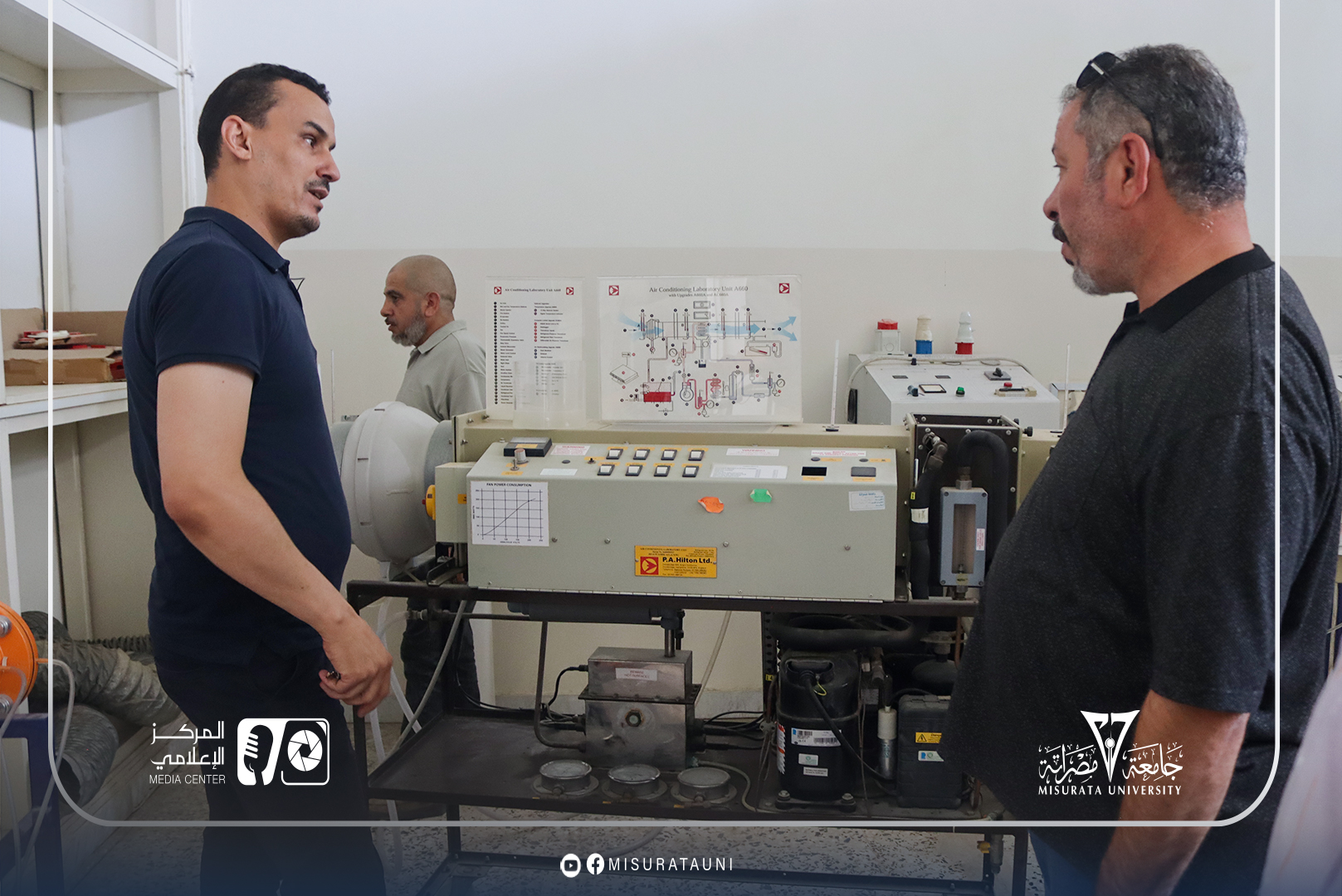 The Faculty of Engineering receives a team from the Libyan Iron and Steel Company.
                     width=