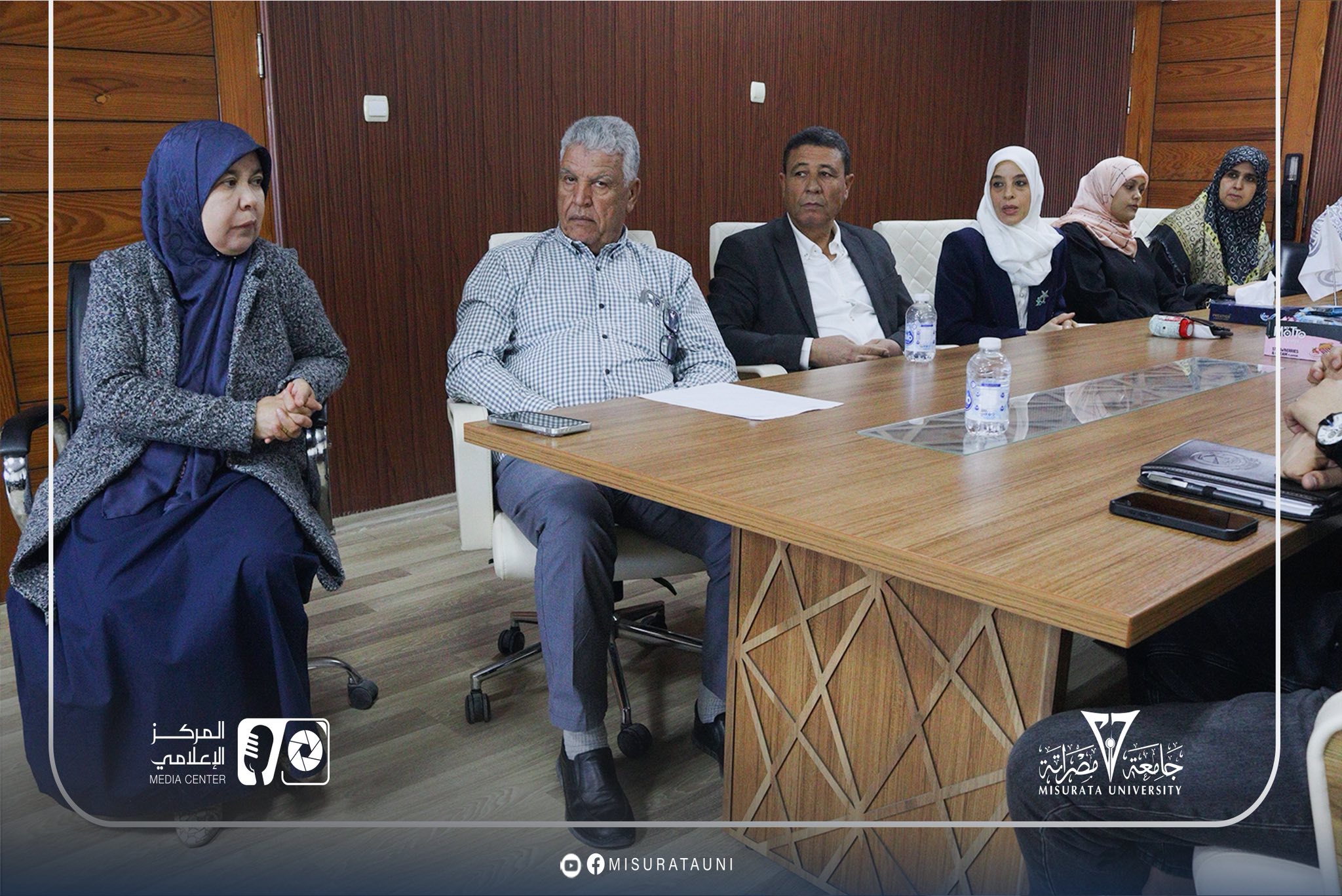 The President of Misrata University visits the Faculty of Science and approves the results of the Spring 2025 graduates.
                     width=