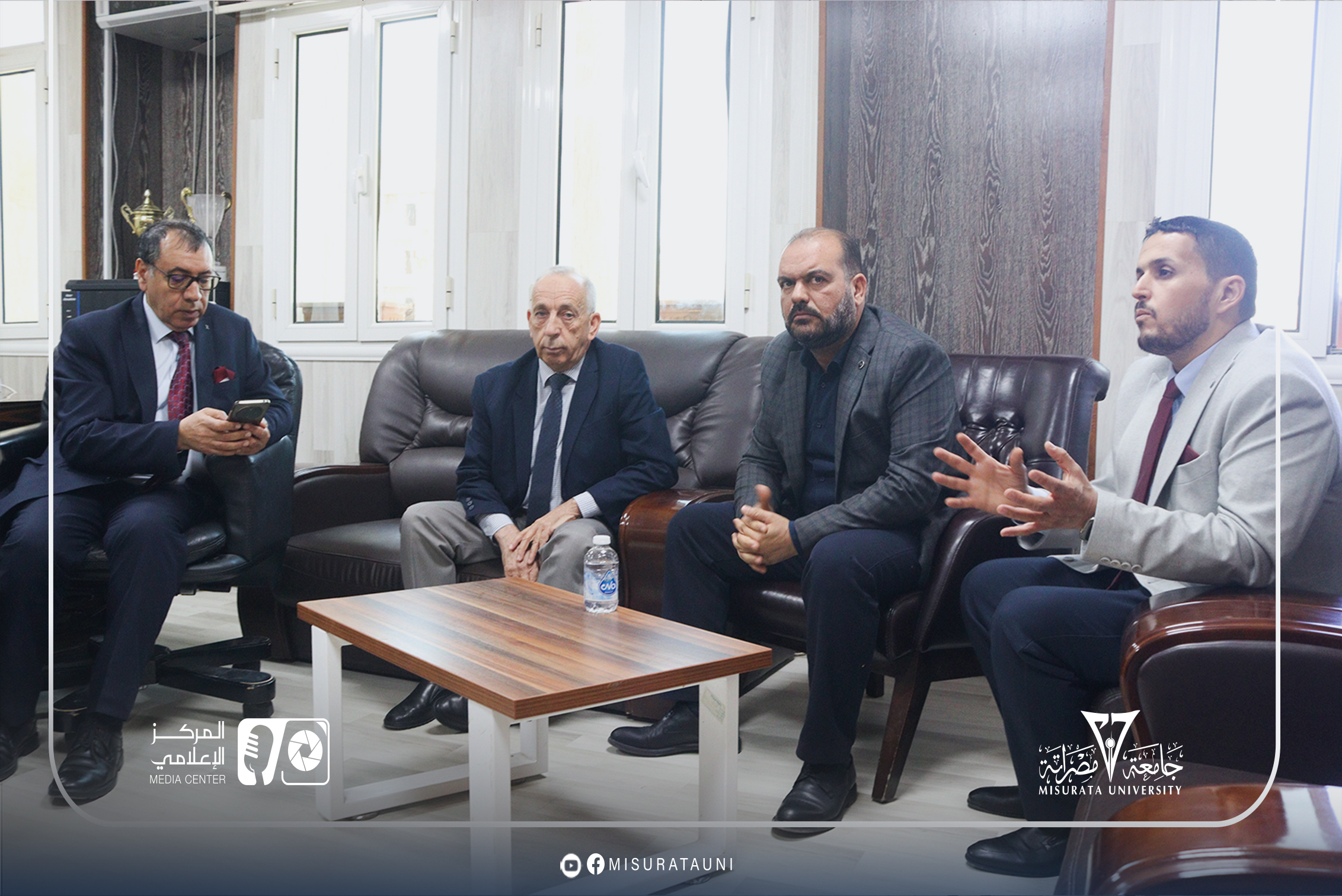 The President of Misrata University conducts an inspection tour of the Faculty of Economics and Political Science
                     width=