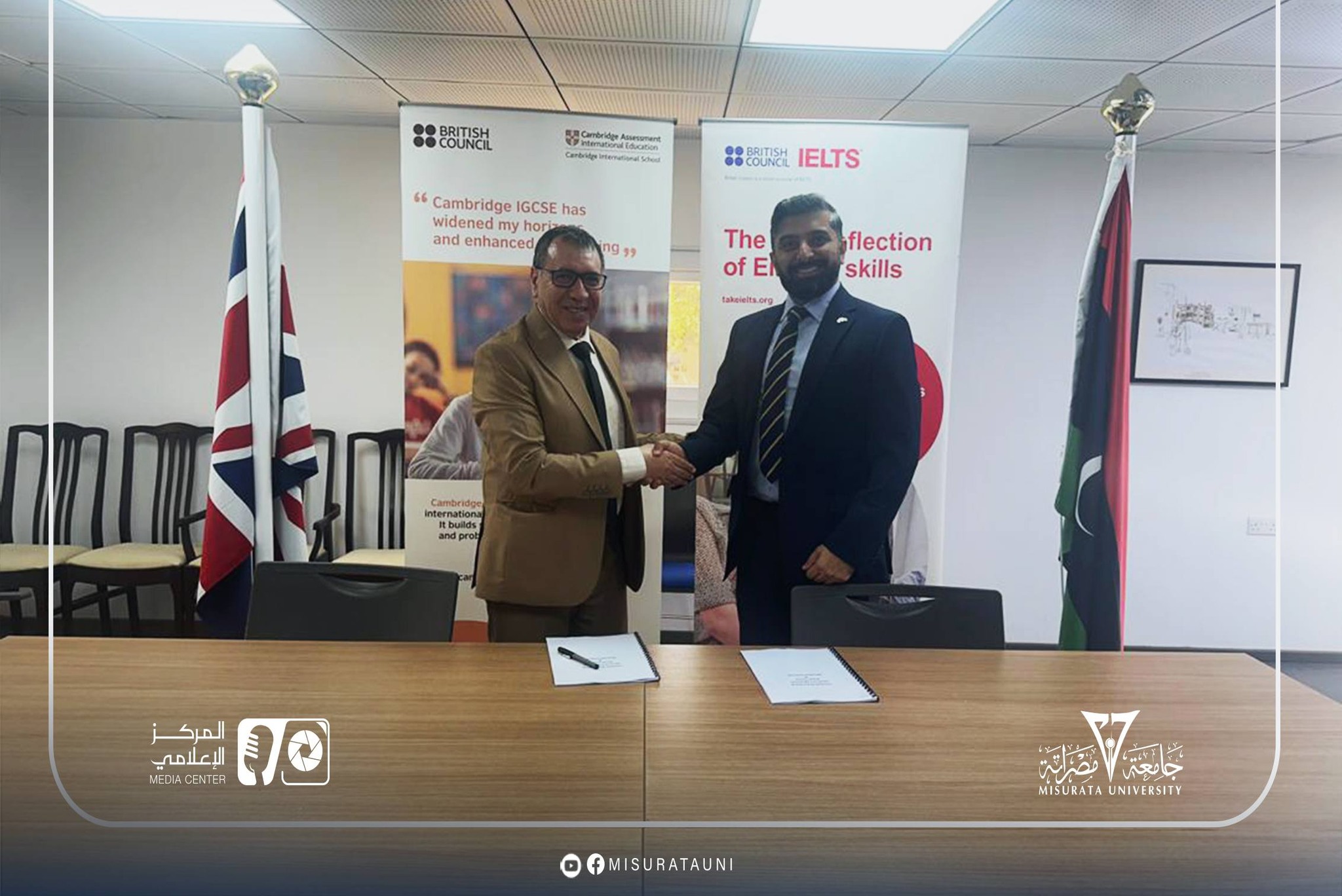 Renewal of the partnership agreement between the British Council and Misrata University to enhance academic cooperation
                     width=