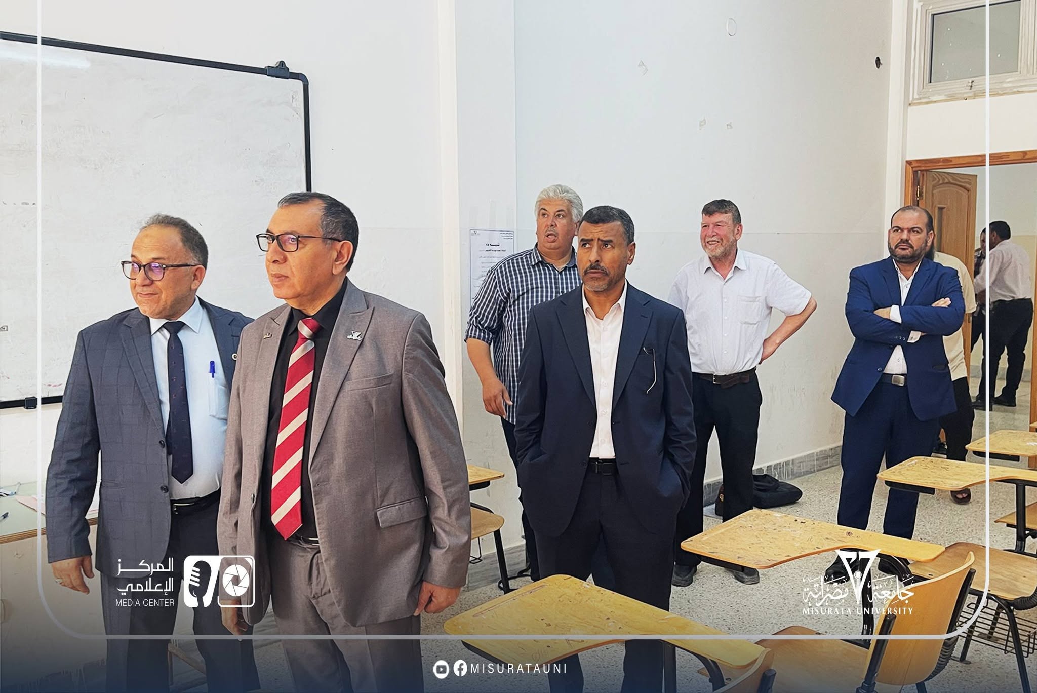 The President of Misrata University inspects the progress of final exams at the Faculty of Education
width=
