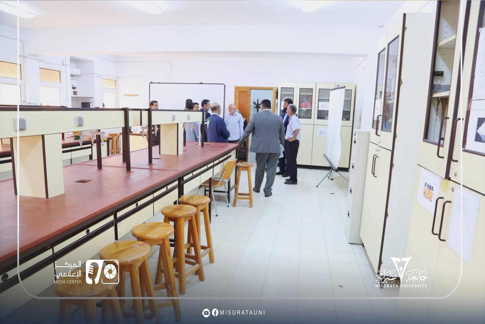 The Faculty of Pharmacy at Misrata University receives the audit team from the National Center for Quality Assurance and Accreditation of Educational and Training Institutions
                     width=